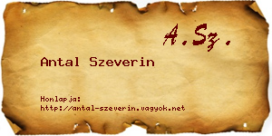 Antal Szeverin névjegykártya